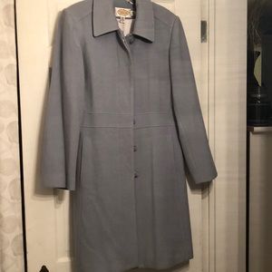 Talbots powder blue wool coat knee length